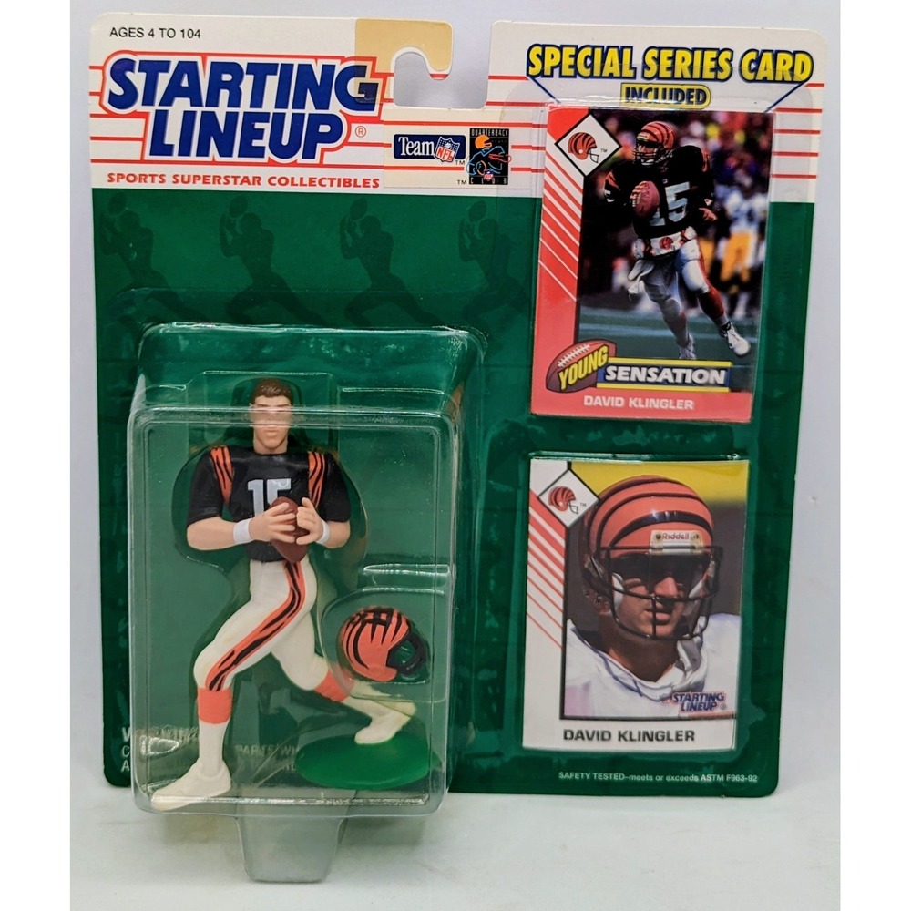 1993 Kenner Starting Lineup David Klingler Cincinnati Bengals Rookie NFL Figure